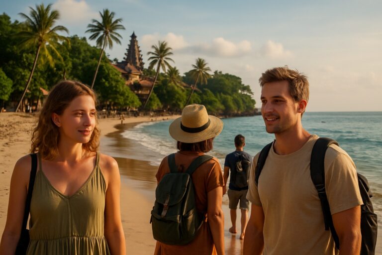 Reisende genießen Bali 2025 sicher am Strand